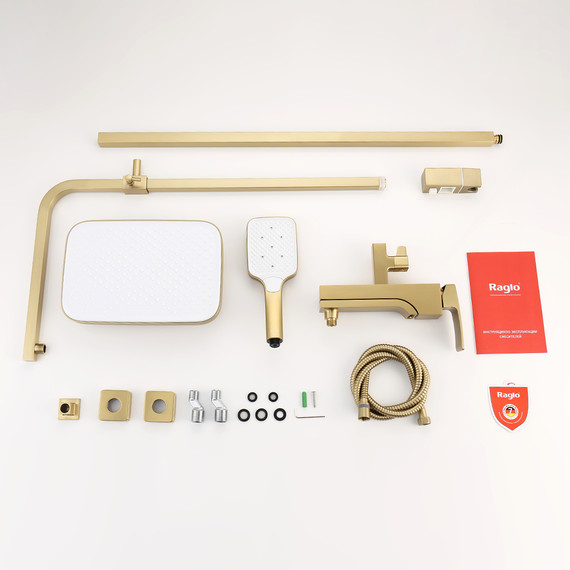 Душевая система Raglo R02.24.03, сатин золотой - фото 10