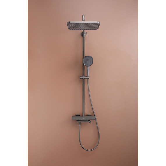 Душевая система с термостатом Raglo R22.26.09, графит - фото 6