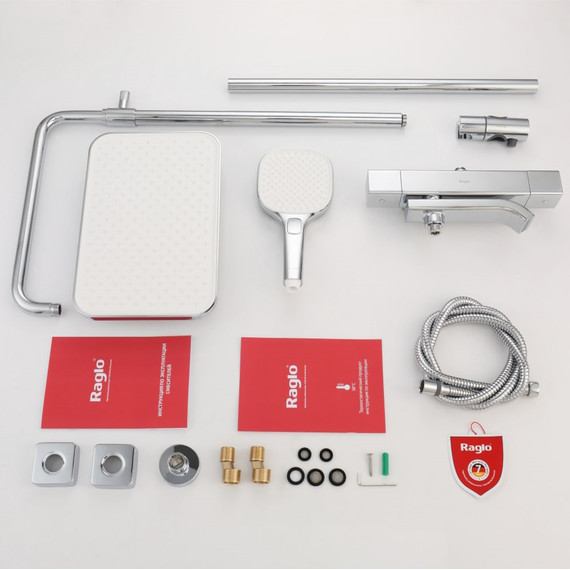Душевая система с термостатом Raglo R22.26, хром - фото 12