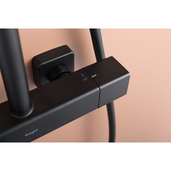 Душевая система с термостатом Raglo R22.26.06, чёрный - фото 11