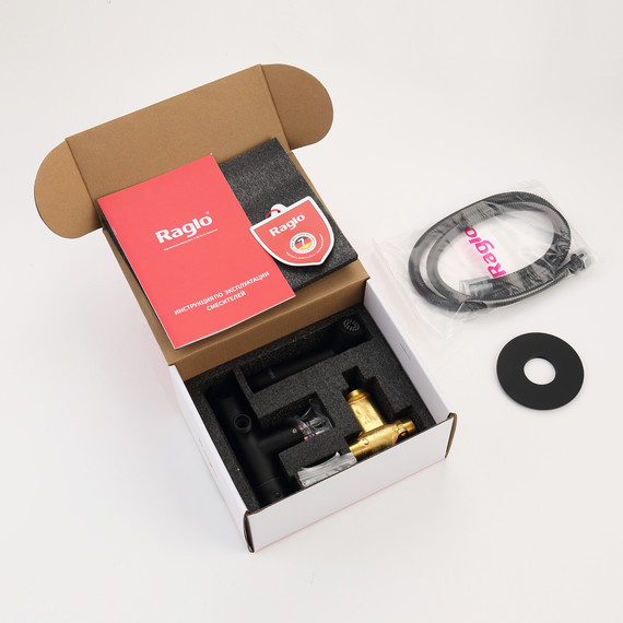 Набор для гигиенического душа с термостатом Raglo R23.56.06 (со скрытой частью) чёрный - фото 10