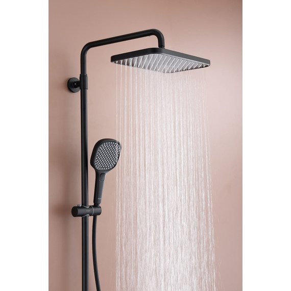 Душевая система с термостатом Raglo R22.26.06, чёрный - фото 6