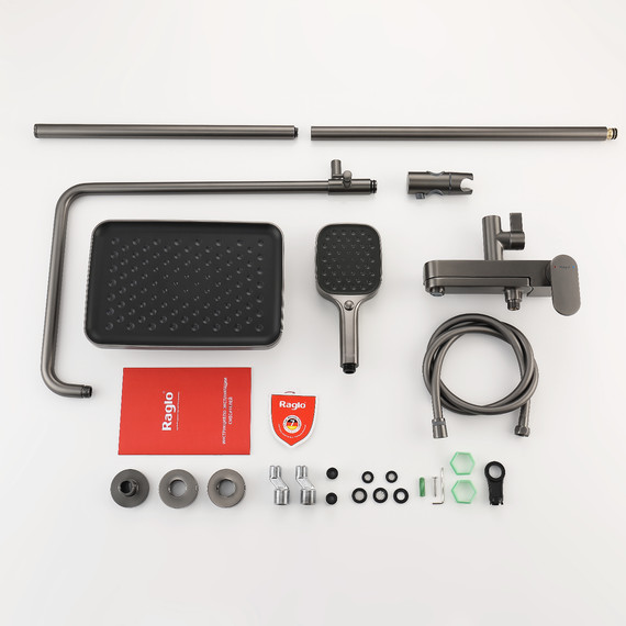 Душевая система Raglo R50.24.09, графит - фото 12