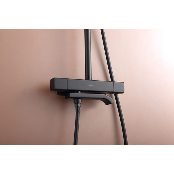 Душевая система с термостатом Raglo R22.26.06, чёрный - фото 8