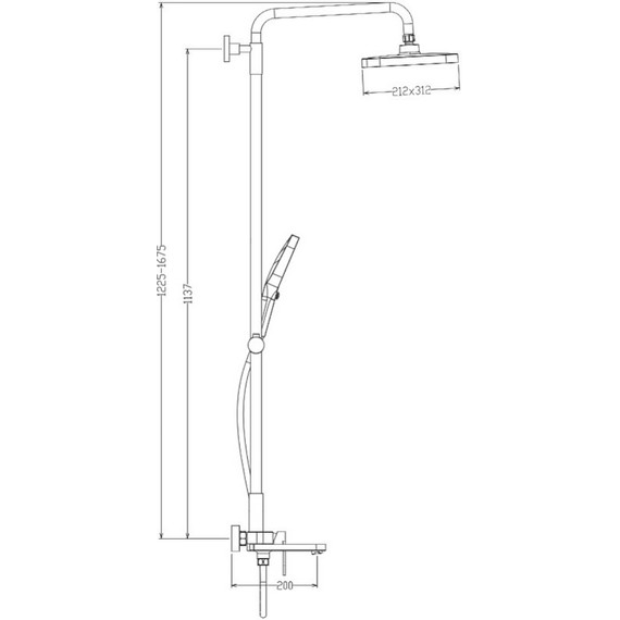 Душевая система Raglo R50.24.09, графит - фото 2