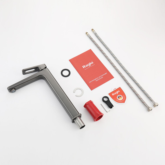 Смеситель для раковины высокий Raglo R51.15.09, графит - фото 8