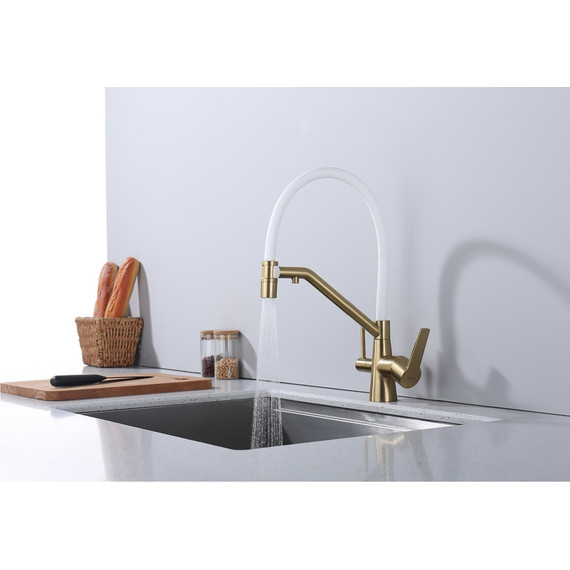 Смеситель для кухни Raglo R80.62.03, золотой сатин - фото 5