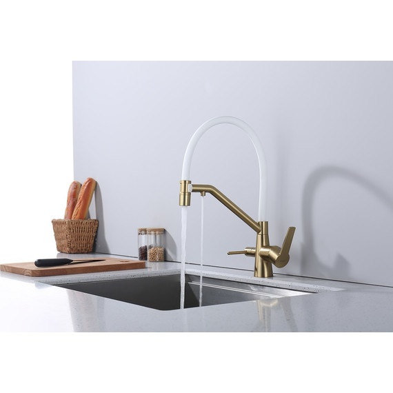 Смеситель для кухни Raglo R80.62.03, золотой сатин - фото 6