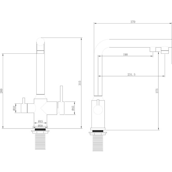Смеситель для кухни Abber Emotion AF8814B, с подключением фильтра и выдвижной лейкой, черный матовый, Цвет производителя: чёрный матовый - фото 3