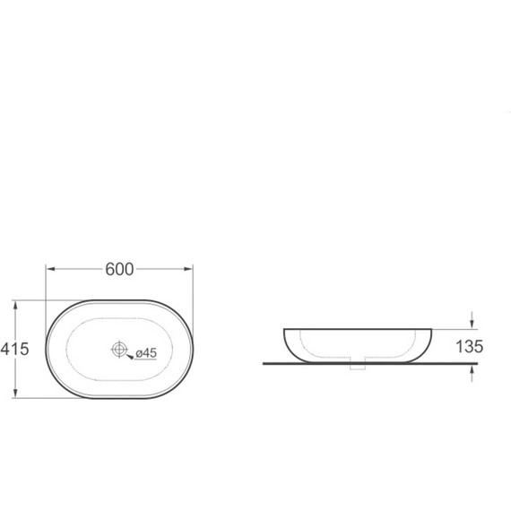 Раковина-чаша Vincea 60 см VBS-113MA, чёрный - фото 3