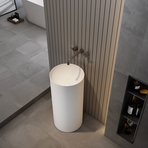 Раковина напольная Vincea 40 см VBS-6SP01MW, белый матовый - фото 2