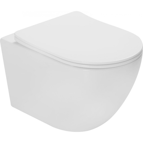 Унитаз подвесной Vincea Globo VT1-14ST с тонкой крышкой микролифт (Система смыва торнадо) - фото 