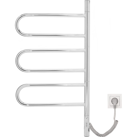 Полотенцесушитель электрический Vincea П6 400x800 мм, хром (возможность скрытого подключения) VTD-1R2CE - фото 3