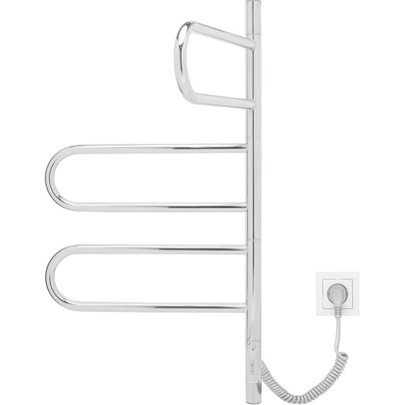 Полотенцесушитель электрический Vincea П6 400x800 мм, хром (возможность скрытого подключения) VTD-1R2CE - фото 2