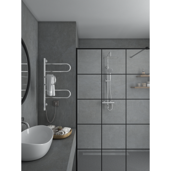 Полотенцесушитель электрический Vincea П6 400x800 мм, хром (возможность скрытого подключения) VTD-1R2CE - фото 4