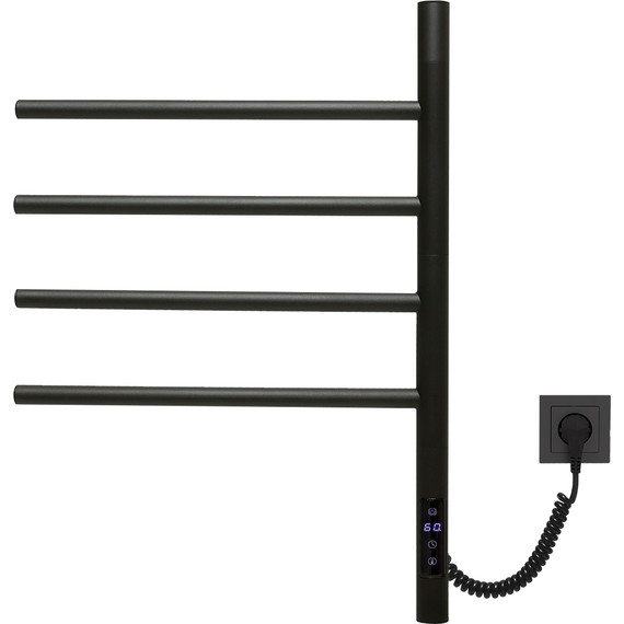 Полотенцесушитель электрический Vincea П4 425x600 мм, чёрный (возможность скрытого подключения) VTD-1S1CBE - фото 2