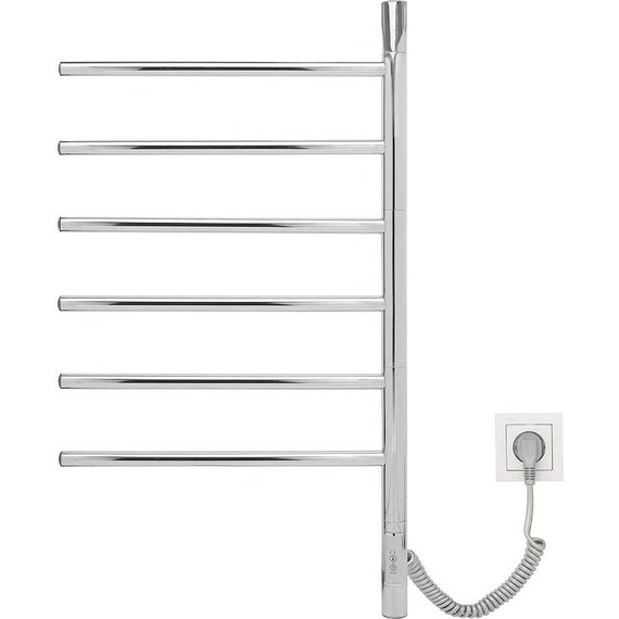 Полотенцесушитель электрический Vincea П6 425x800 мм, хром (возможность скрытого подключения) VTD-1S2CE - фото 3