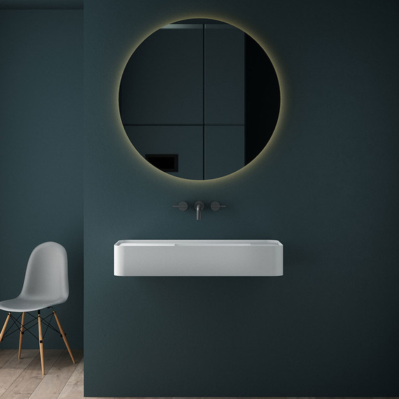 Раковина подвесная Vincea Solid Surface 80 см VWB-6S480MW, белый матовый - фото 4