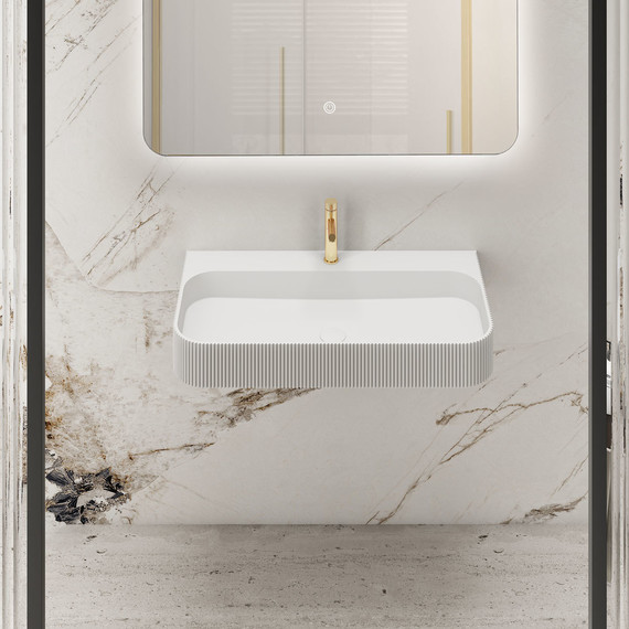 Раковина подвесная Vincea 75 см VWB-6SG75MW, белый матовый - фото 