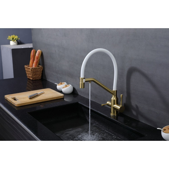 Смеситель для кухни Raglo R81.62.03, золотой сатин - фото 12