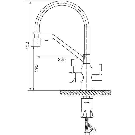 Смеситель для кухни Raglo R81.62.09, графит - фото 2