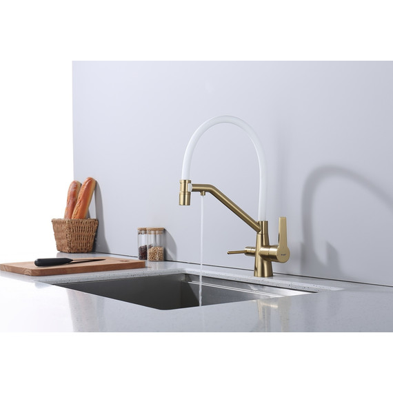 Смеситель для кухни Raglo R80.62.03, золотой сатин - фото 7