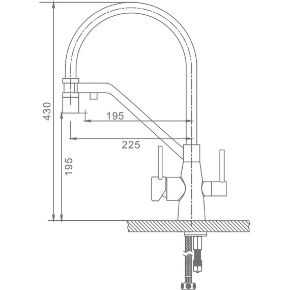 Смеситель для кухни Raglo R80.62.03, золотой сатин - фото 2