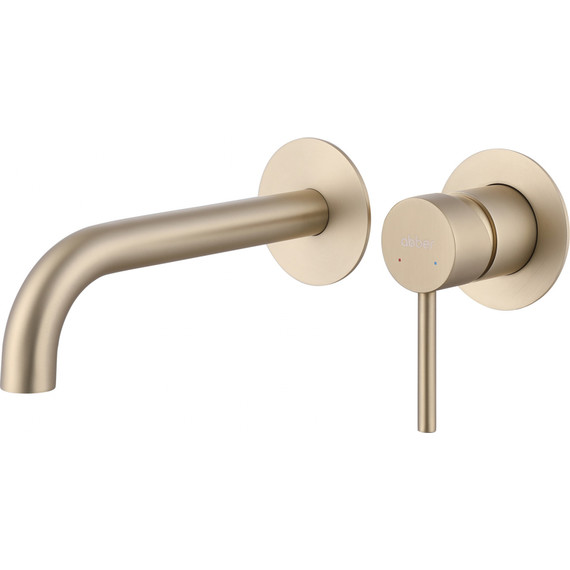 Смеситель для раковины настенный Abber Wasser Kreis AF8112G (со скрытой частью), золото матовый, Цвет производителя: золото матовое - фото 