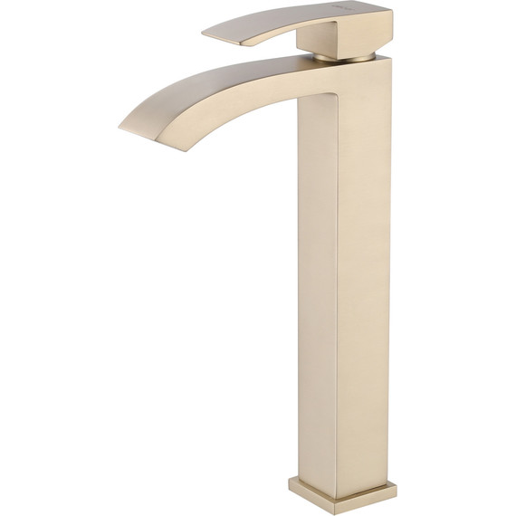 Смеситель для раковины высокий Abber Wasserfall AF8611G, золото матовый, Цвет производителя: золото матовое - фото 