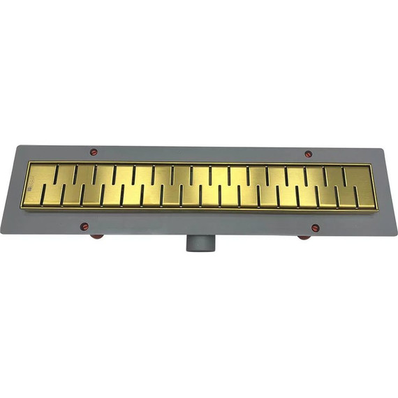 Трап Veconi Medium 65 см V650MG (под плитку) брашированное золото, Цвет производителя: брашированное золото, Размер трапа: 650 - фото 