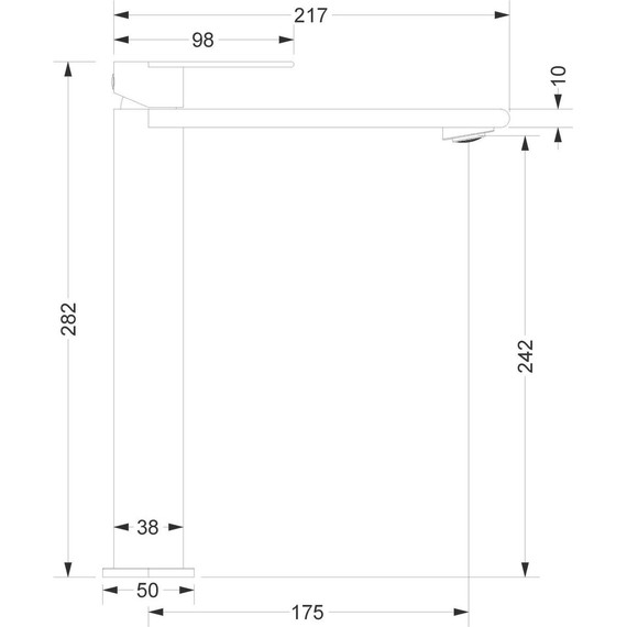 Смеситель для раковины высокий Vincea Vogue (SS) VBF-2VS2GM, вороненая сталь - фото 3