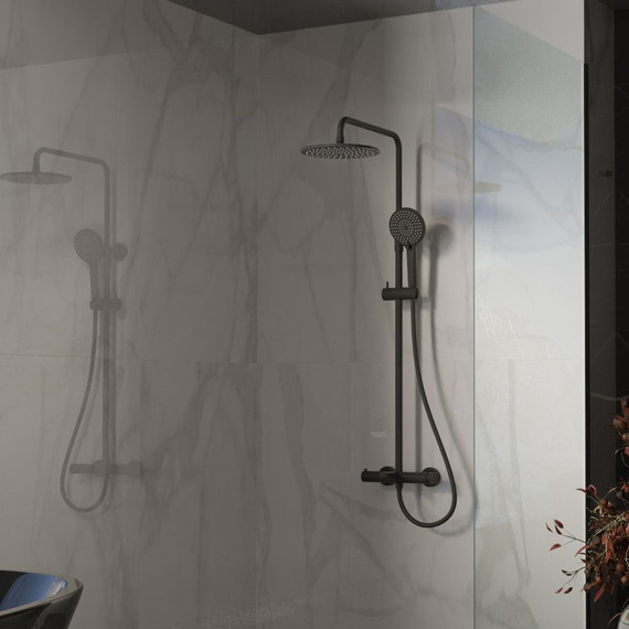 Душевая система для ванны Vincea Rondo VSFS-1R1MB, чёрный - фото 2