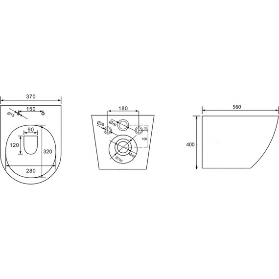 Унитаз подвесной безободковый Abber Bequem AC1103MB с крышкой микролифт, чёрный матовый, Цвет производителя: чёрный матовый - фото 6