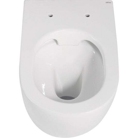 Унитаз приставной безободковый Abber Bequem AC1111 с крышкой микролифт (выпуск горизонтальный) - фото 9