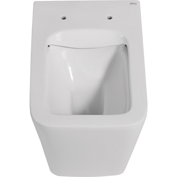 Унитаз приставной безободковый Abber Rechteck AC1211 с крышкой микролифт (выпуск горизонтальный) - фото 8