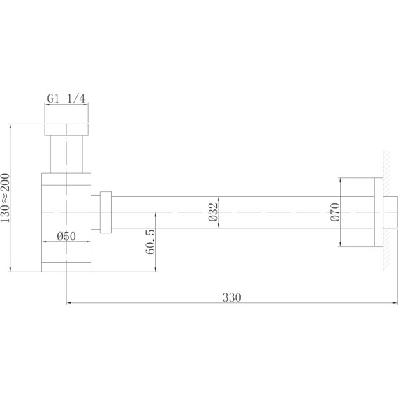 Сифон для умывальника Abber AF0030NG, никель - фото 2