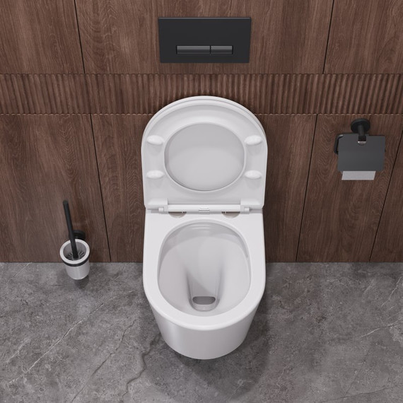 Унитаз подвесной безободковый Cezares Liner-Tor CZR-38083-49-TH-TOR/SC с крышкой микролифт (система смыва Торнадо) - фото 4