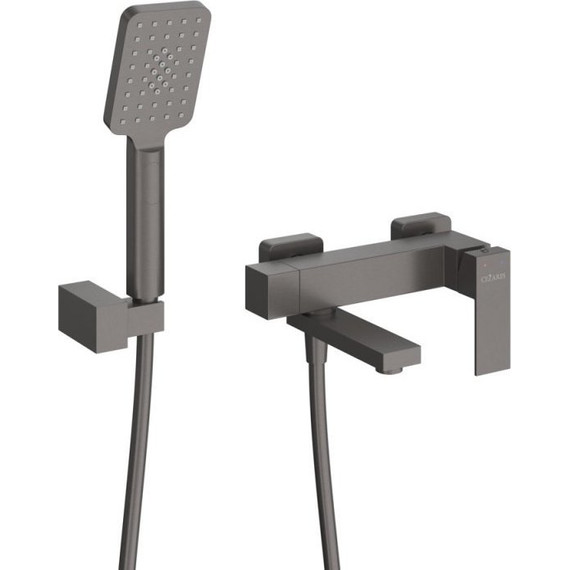 Смеситель для ванны Cezares SLIDER-VD-GM, оружейная сталь, Цвет производителя: оружейная сталь - фото 3