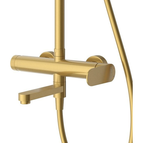 Душевая стойка Cezares STYLUS-CVD-BORO, брашированное золото, Цвет производителя: брашированное золото - фото 3