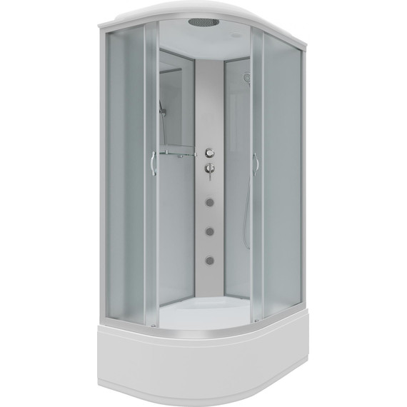 Гидробокс Niagara Classic 120x80 см NG-2310-14RG, серебро/матовое (безсиликоновая сборка) - фото 