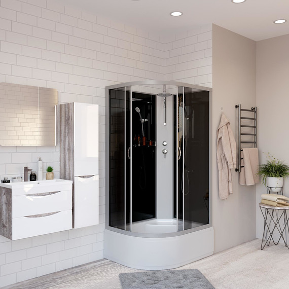 Душевая кабина Niagara Classic 120x80 см NG-2510-14RBKT, серебро/тонированное (безсиликоновая сборка) - фото 3