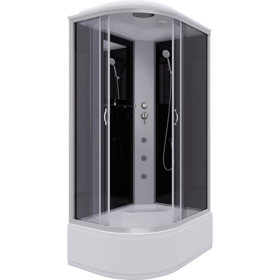 Гидробокс Niagara Classic 120x80 см NG-2510-14RG, серебро/тонированное (безсиликоновая сборка) - фото 