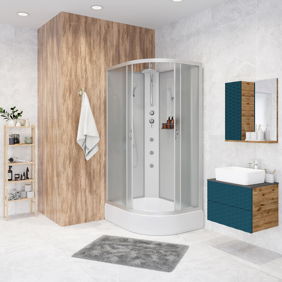 Гидробокс Niagara Classic 100x80 см NG-33084-14LBKTG, серебро/матовое (безсиликоновая сборка) - фото 3