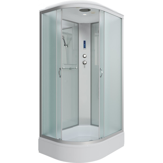 Душевая кабина Niagara Classic 100x80 см NG-33084-14RP, серебро/матовое (безсиликоновая сборка) - фото 