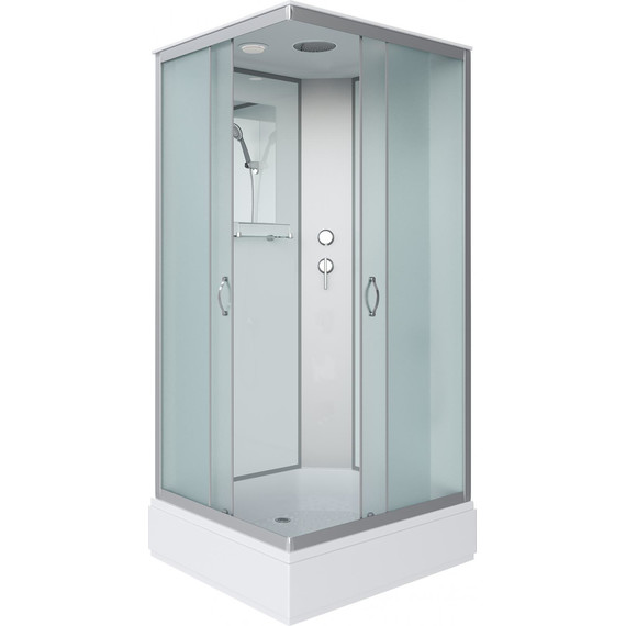 Душевая кабина Niagara Classic 100x80 см NG-33084-14Q, серебро/матовое (безсиликоновая сборка) - фото 