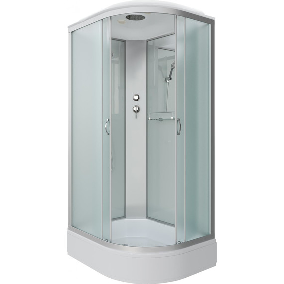 Душевая кабина Niagara Classic 100x90 см NG-33094-14L, серебро/матовое (безсиликоновая сборка) - фото 