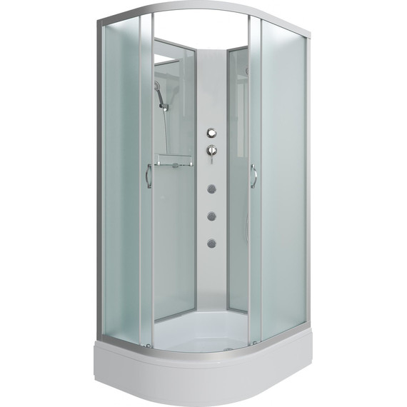 Гидробокс Niagara Classic 120x90 см NG-33294-14RBKG, серебро/матовое (безсиликоновая сборка) - фото 