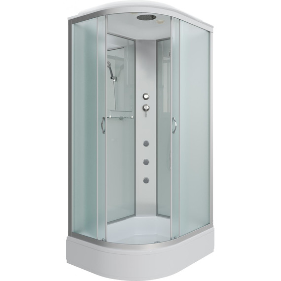 Гидробокс Niagara Classic 90x70 см NG-33974-14RG, серебро/матовое (безсиликоновая сборка) - фото 