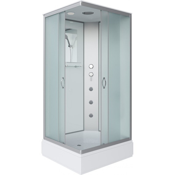 Гидробокс Niagara Classic 90x70 см NG-33974-14QG, серебро/матовое (безсиликоновая сборка) - фото 