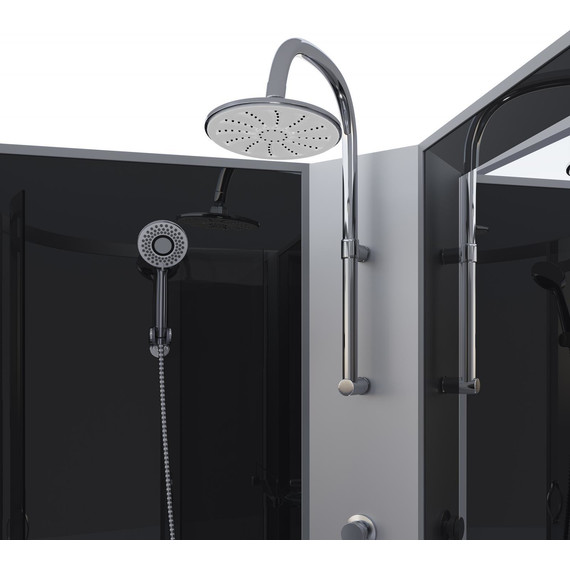 Гидробокс Niagara Classic 100x100 см NG-3502-14BKTG, серебро/тонированное (безсиликоновая сборка) - фото 4